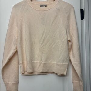 J. Crew Women's Soft Cream Crew Neck cashmere Sweater - Size XS